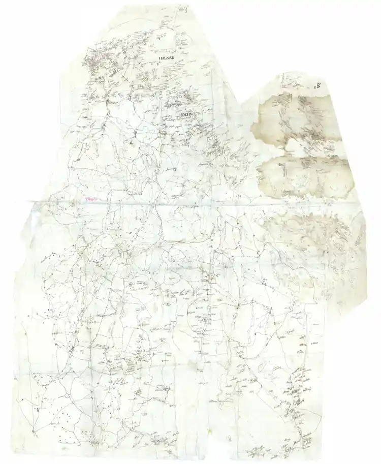 Karta över norra delarna av Stockholm och Uppsala län