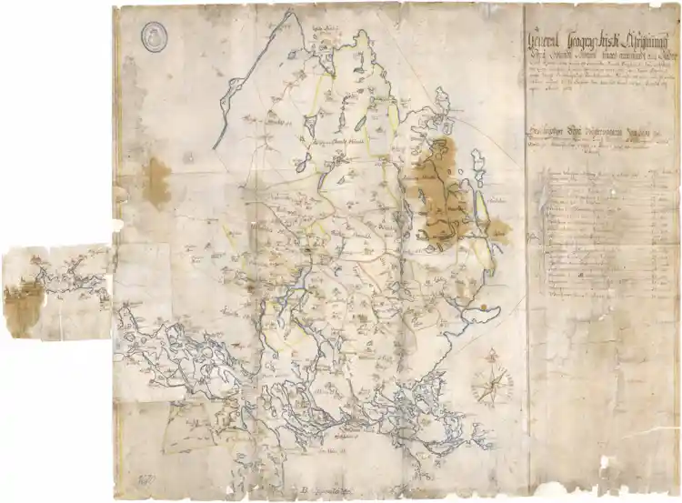 Generalgeografisk karta över Uppsala län