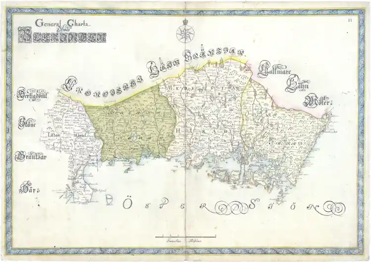 Generalkarta över Blekinge