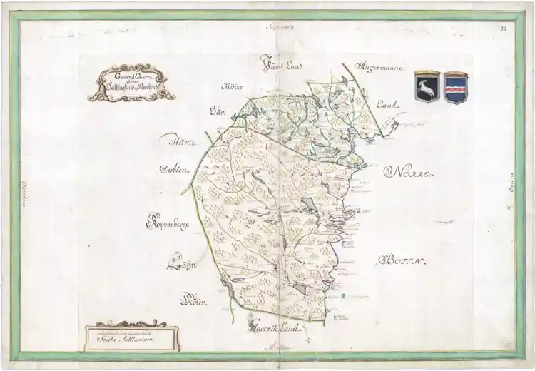 Generalkarta över Hälsingland och Medelpad