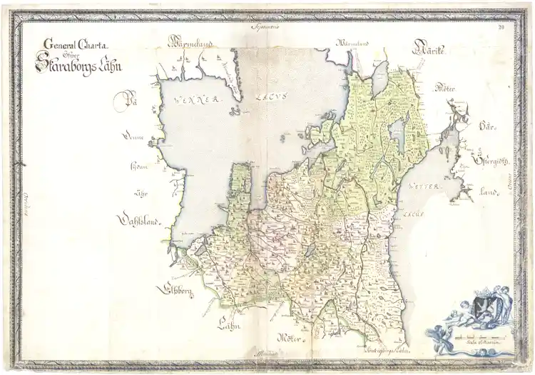 Generalkarta över Skaraborgs län