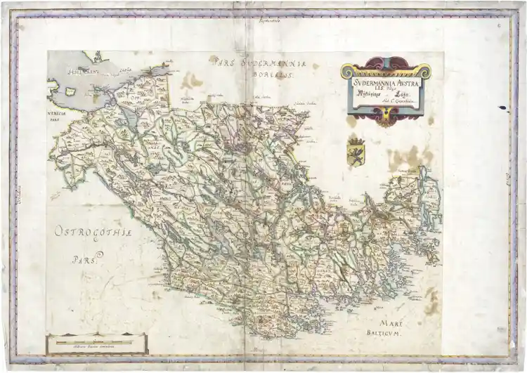 Karta över Södermanland