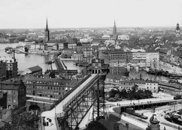 Utsikt från Mosebacke mot Gamla Stan och Riddarholmen.