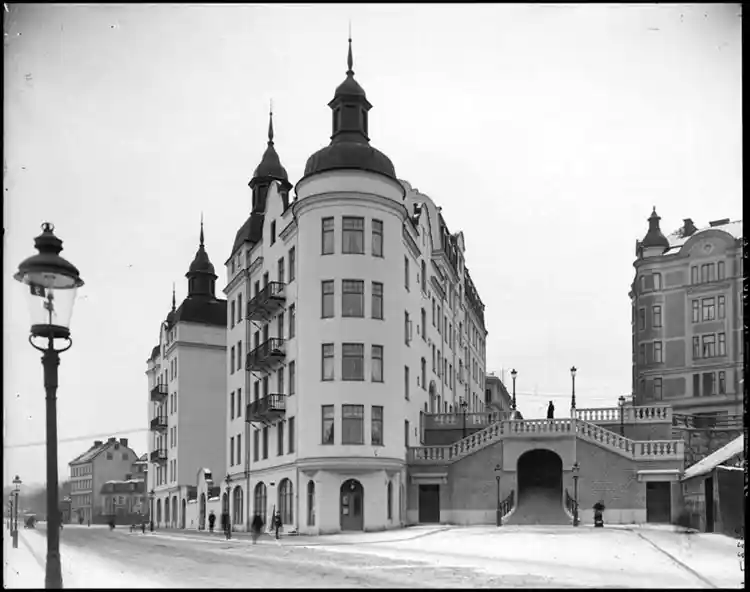 Torsgatan vid trapporna upp till Dalagatan.
