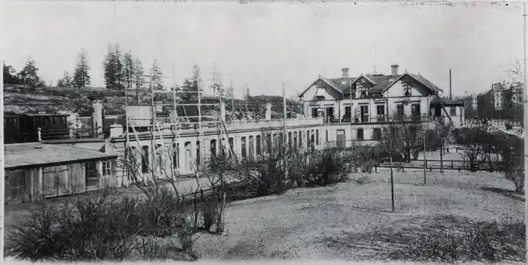 Stockholm Östra Station omkring år 1900.