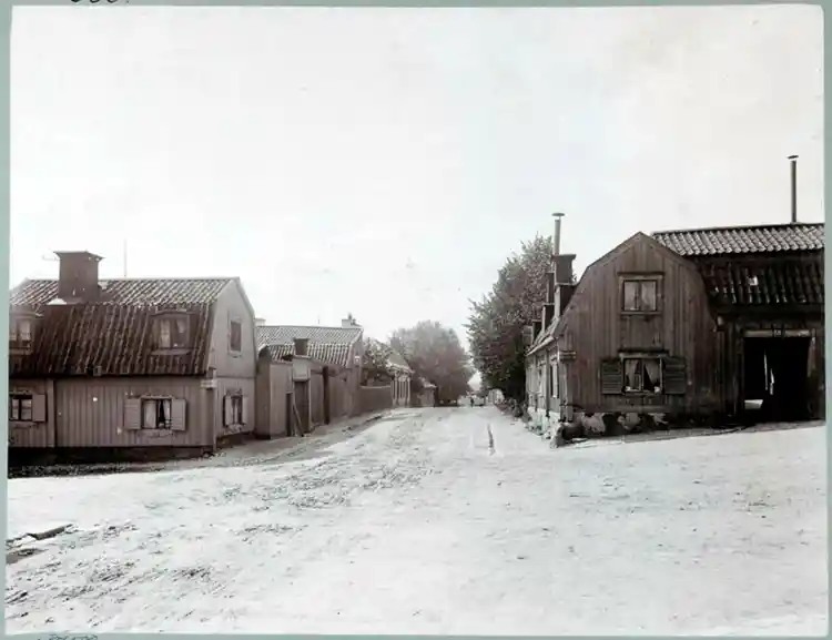 Ölandsgatan sedd från Västgötagatan, västerut.
