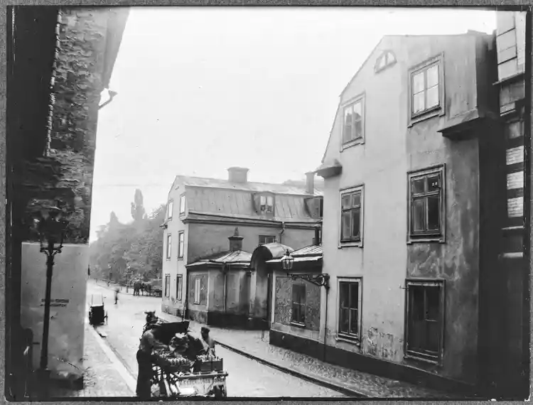 Pechlinska huset, Blasieholmsgatan 1. Hörnet av Hovslagargatan.